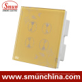 4 Gang Wall Touch Switch, Smart Wall Socket, for Home and Hotel Remote Control Switches